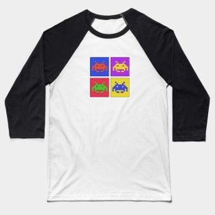 Four Space Invaders Baseball T-Shirt